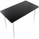 Marcel Counter Dining Table in Chrome & Black Wood